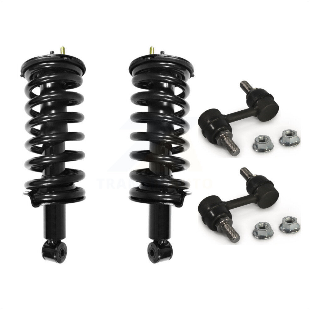 Front Complete Shock Assembly And TQ Link Kit For Nissan Titan Armada Infiniti QX56 Pathfinder INFINITI TITAN Excludes Rear Wheel Drive 4WD KSS-100831 by Transit Auto