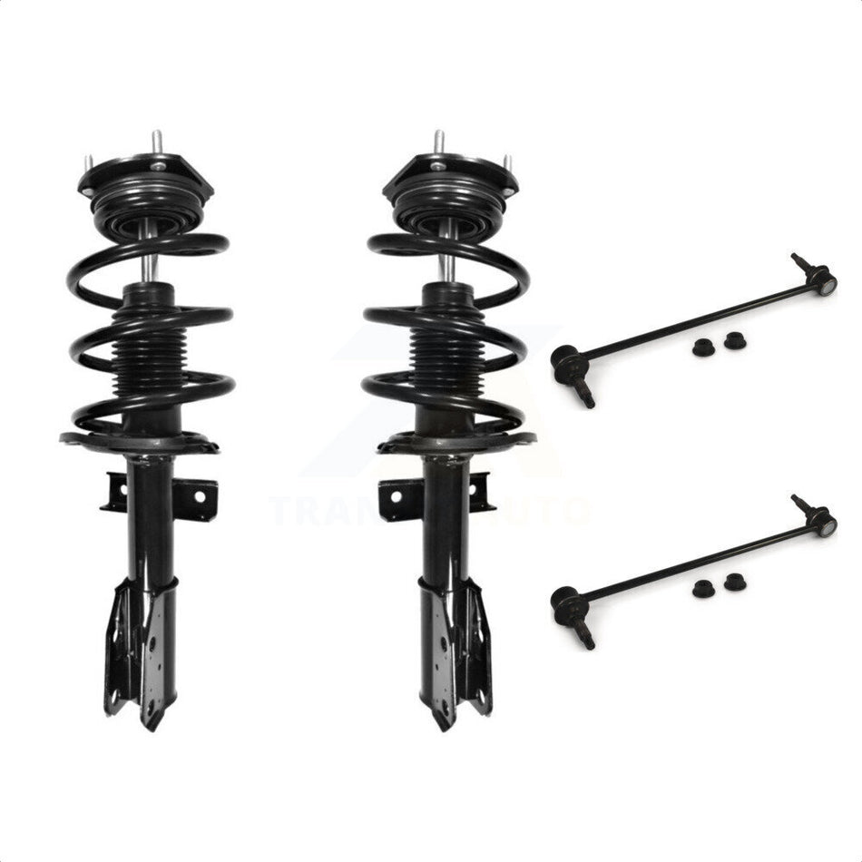 Front Complete Shock Assembly And TQ Link Kit For GMC Acadia Chevrolet Traverse Buick Enclave Saturn Outlook KSS-100840 by Transit Auto