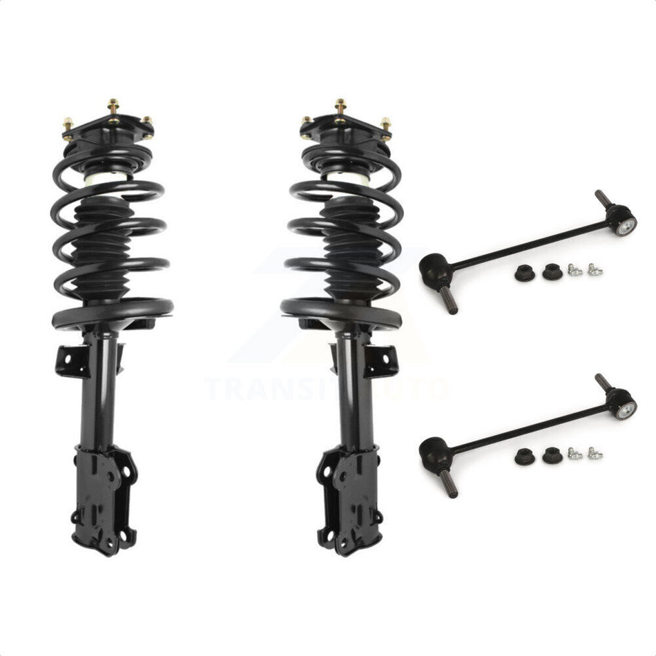 Front Complete Shock Assembly And TQ Link Kit For 2011-2014 Ford Mustang Excludes Performance Suspension KSS-100843 by Transit Auto