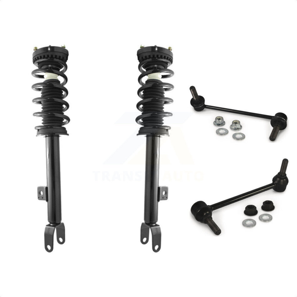 Front Complete Shock Assembly And TQ Link Kit For Chrysler 300 Fits C Models with V8 Engines Limited Model V6 Engines; Excludes All Wheel Drive KSS-100852 by Transit Auto