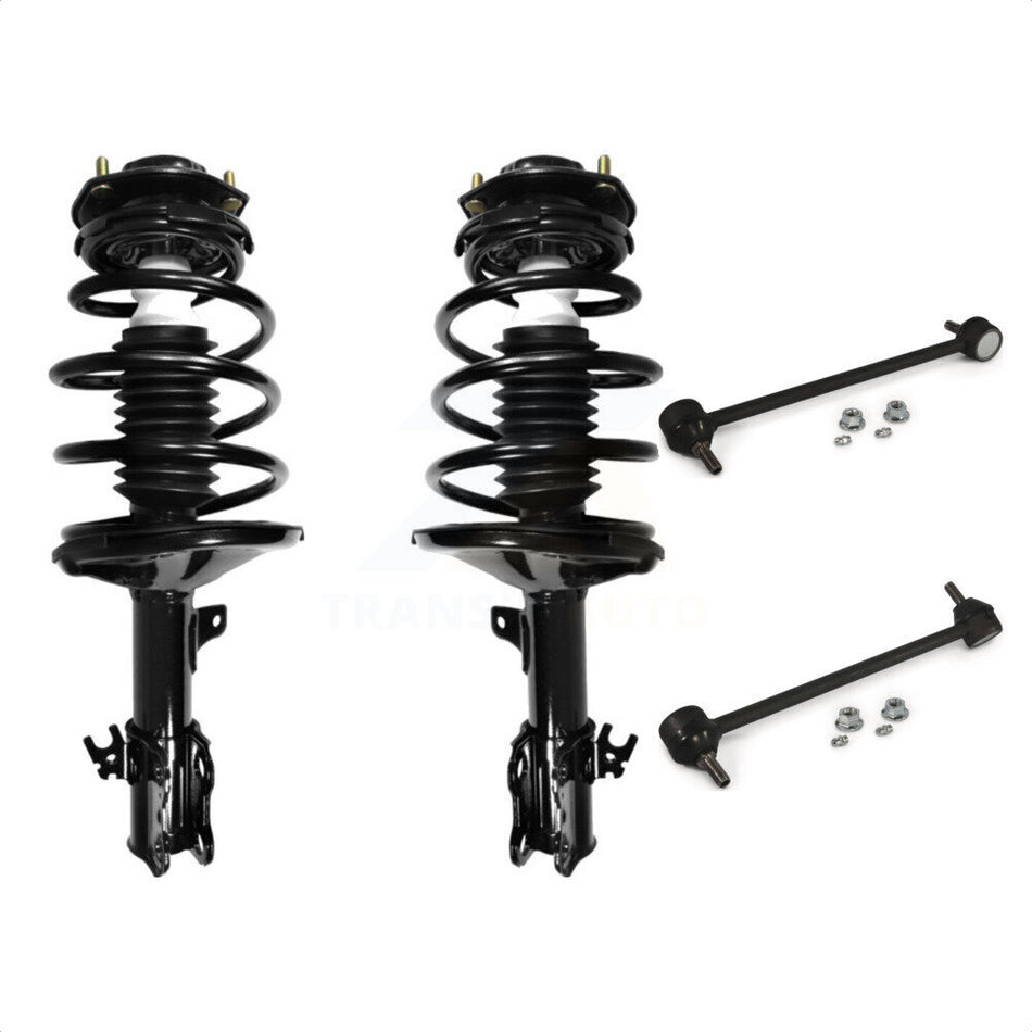 Front Complete Shock Assembly And TQ Link Kit For Toyota Camry Solara Excludes V6 Engine KSS-100860 by Transit Auto