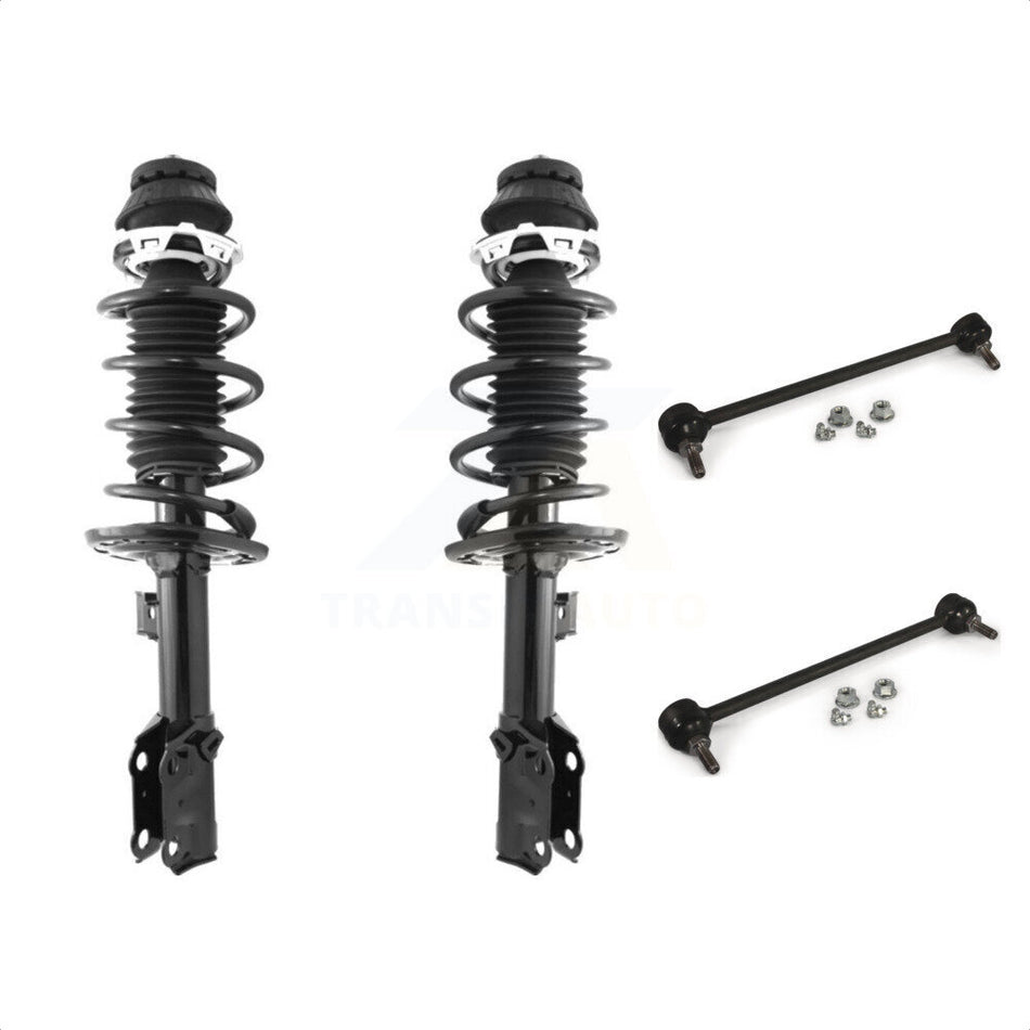 Front Complete Shock Assembly And TQ Link Kit For 2007-2008 Honda Fit KSS-100873 by Transit Auto