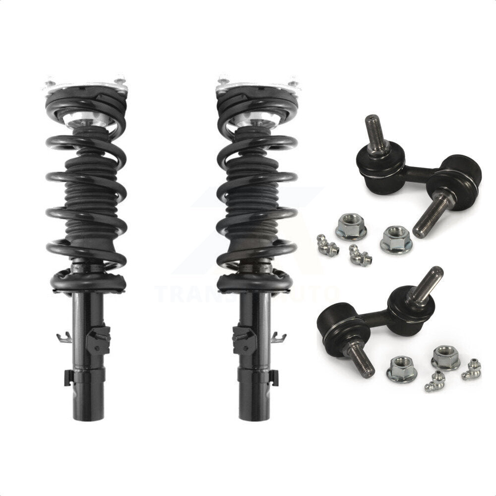 Front Complete Shock Assembly And TQ Link Kit For Infiniti G37 G35 G25 Q40 INFINITI Excludes Rear Wheel Drive Coupe Models Sedan with AWD KSS-100874 by Transit Auto