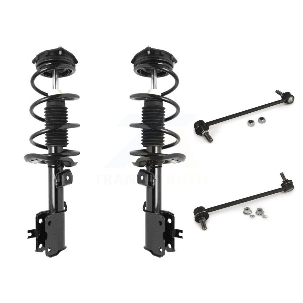 Front Complete Shock Assembly And TQ Link Kit For Nissan Rogue AWD KSS-100894 by Transit Auto