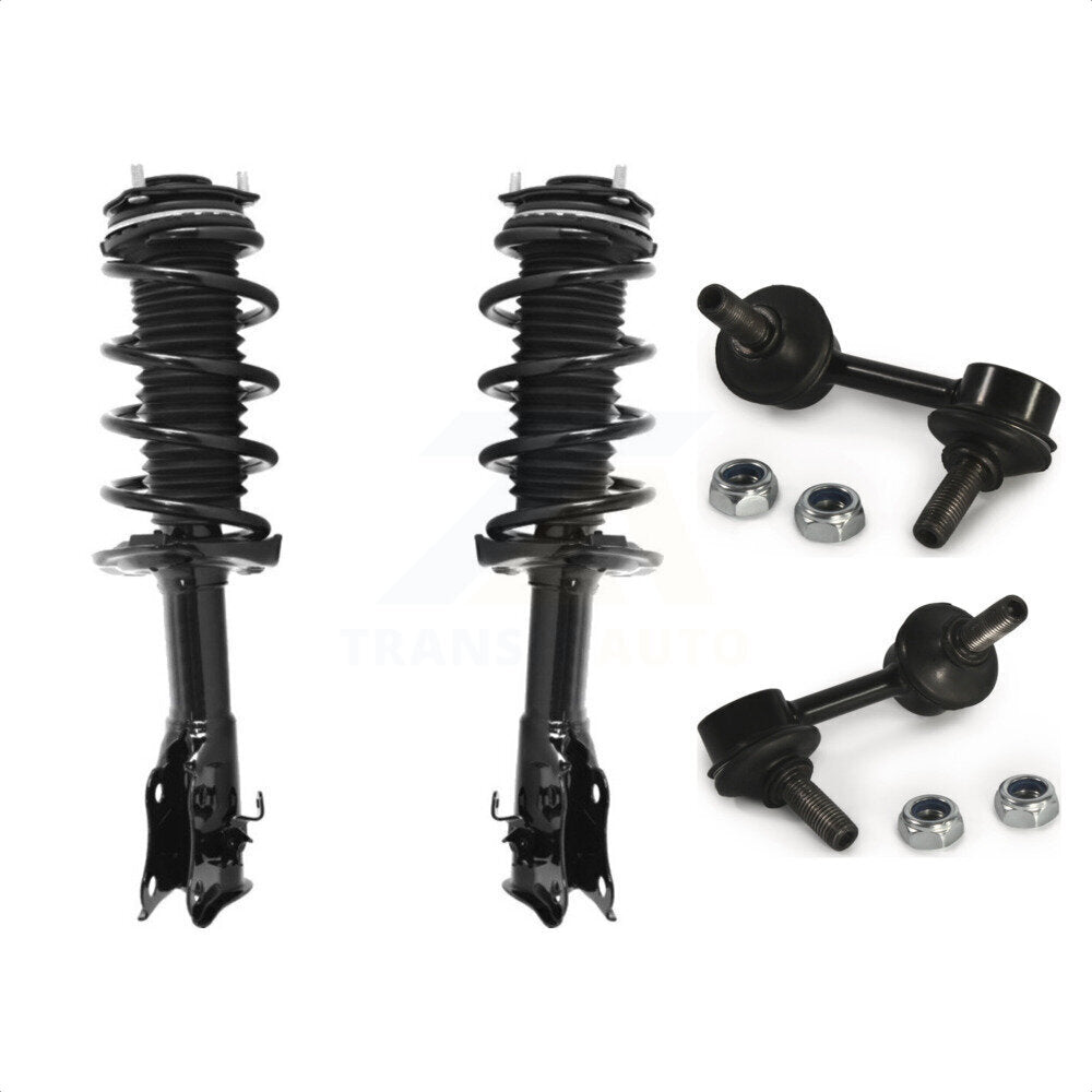 Front Complete Shock Assembly And TQ Link Kit For Honda Civic Excludes Sedan Si Models KSS-100899 by Transit Auto