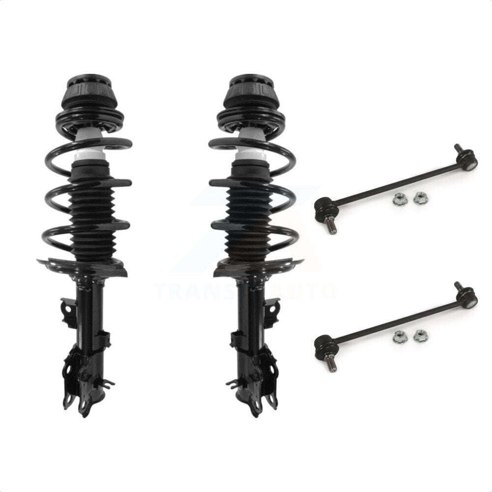 Front Complete Shock Assembly And TQ Link Kit For 2012-2017 Hyundai Accent Kia Rio KSS-100933 by Transit Auto