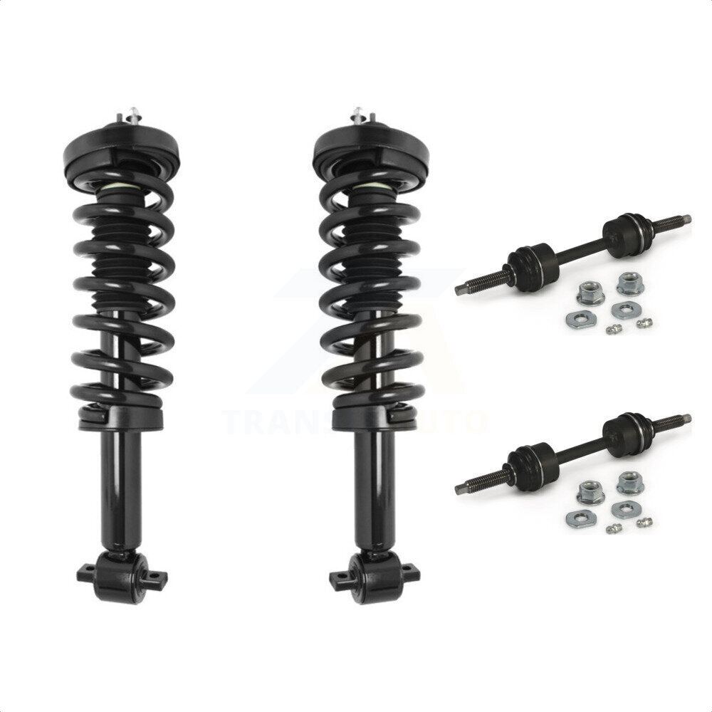 Front Complete Shock Assembly And TQ Link Kit For Ford F-150 Excludes Rear Wheel Drive; Fits All Cab Types KSS-100942 by Transit Auto