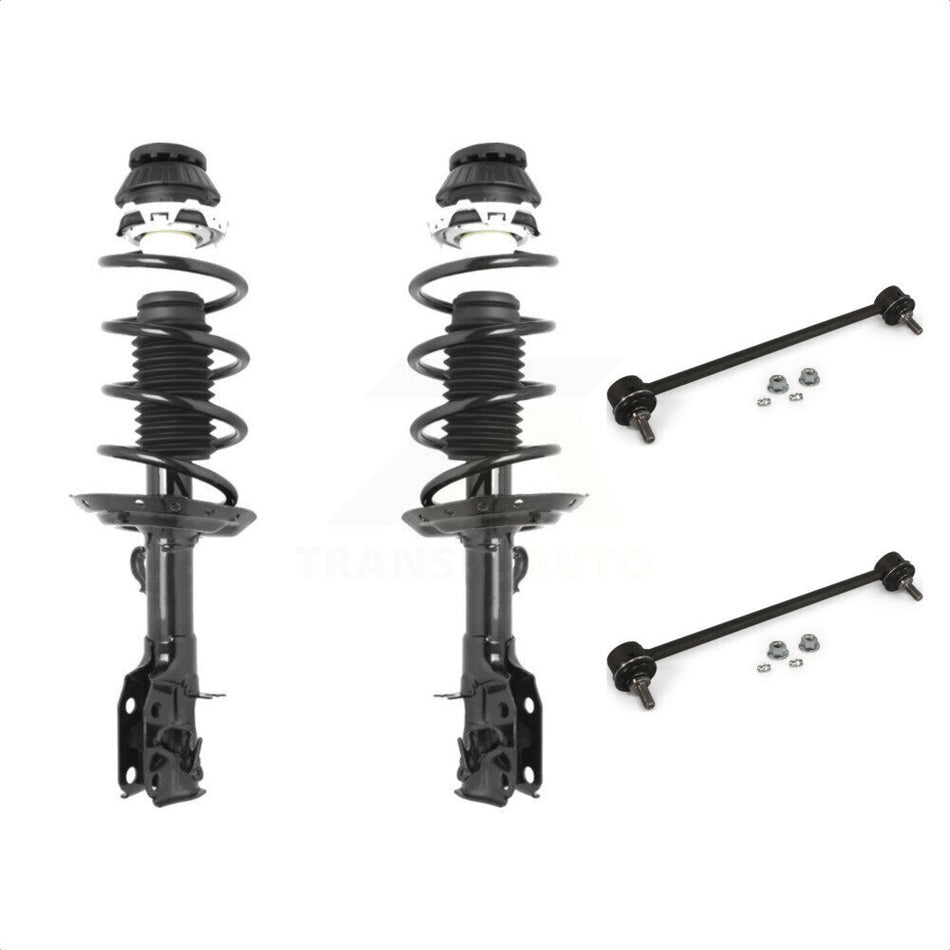 Front Complete Shock Assembly And TQ Link Kit For 2009-2014 Honda Fit Excludes Electric Models KSS-100943 by Transit Auto