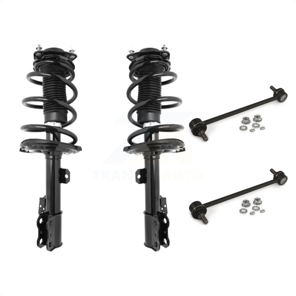 Front Complete Shock Assembly And TQ Link Kit For 2011-2019 Toyota Sienna FWD Fits 8 Passenger; Excludes All Wheel Drive KSS-100947 by Transit Auto