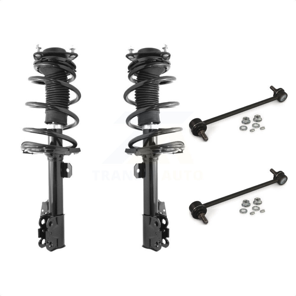 Front Complete Shock Assembly And TQ Link Kit For 2011-2019 Toyota Sienna AWD Excludes Wheel Drive KSS-100948 by Transit Auto