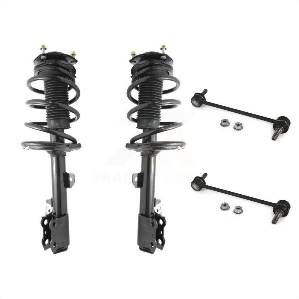 Front Complete Shock Assembly And TQ Link Kit For 2010-2015 Lexus RX350 RX450h Excludes Air Suspension KSS-100972 by Transit Auto