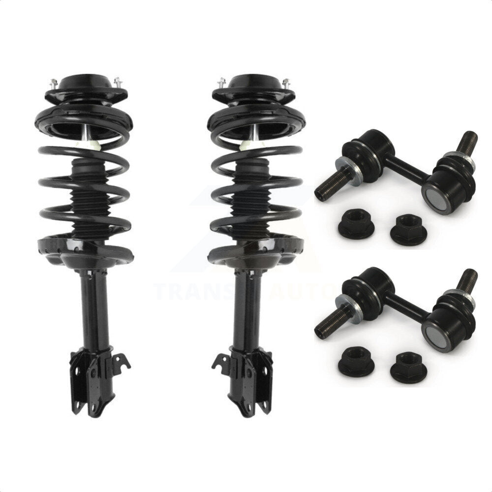 Front Complete Shock Assembly And TQ Link Kit For 2010-2012 Subaru Outback Excludes Manual Transmission KSS-101014 by Transit Auto