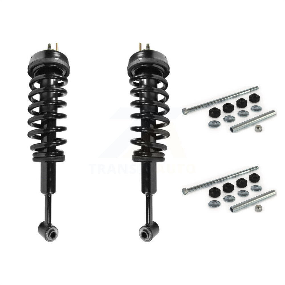 Front Complete Shock Assembly And TQ Link Kit For 2006-2010 Ford Explorer Mercury Mountaineer Not Compatible With Sport Trac Models KSS-101058 by Transit Auto