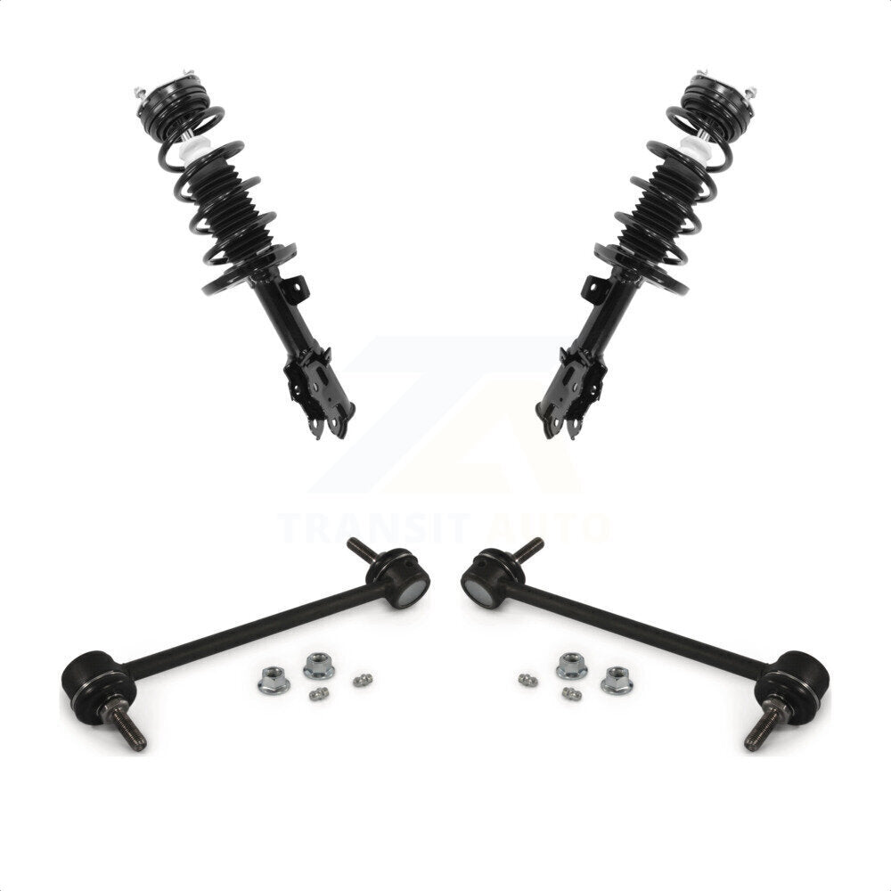 Front Complete Shock Assembly And TQ Link Kit For 2011-2013 Ford Fiesta KSS-101132 by Transit Auto