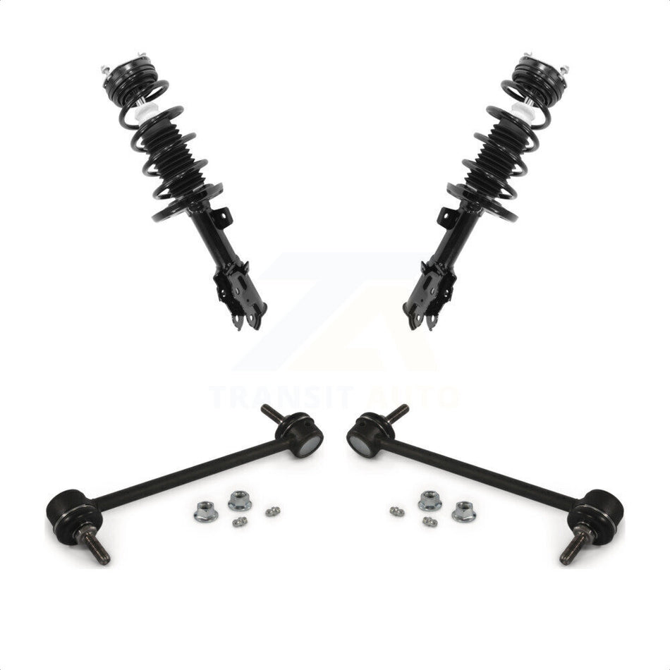 Front Complete Shock Assembly And TQ Link Kit For 2011-2013 Ford Fiesta KSS-101132 by Transit Auto