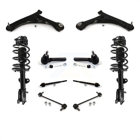 Front Control Arms And Complete Shock Tie Rods Link Sway Bar Kit (10Pc) For 2008-2010 Chrysler Town & Country Dodge Grand Caravan EXCLUDES MODELS WITH NIVOMAT REAR SUSPENSION KSS-103927 by Transit Auto