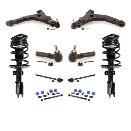 Front Control Arms Assembly And Complete Shock Tie Rods Link Sway Bar Suspension Kit (10Pc) For 2004-2008 Pontiac Grand Prix With 34mm Diameter KSS-103940 by Transit Auto