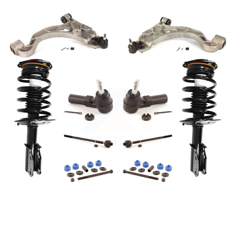 Front Control Arms And Complete Shock Tie Rods Link Sway Bar Suspension Kit (10Pc) For 2000-2005 Buick LeSabre Cadillac DeVille Excludes Models With Electronic KSS-103943 by Transit Auto