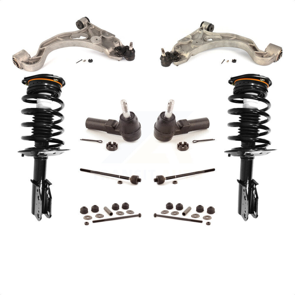 Front Control Arms And Complete Shock Tie Rods Link Sway Bar Suspension Kit (10Pc) For 2000-2005 Buick LeSabre Cadillac DeVille Excludes Models With Electronic KSS-103944 by Transit Auto