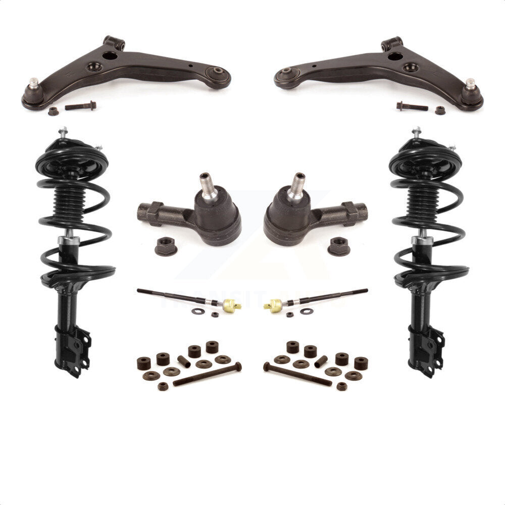 Front Control Arms Assembly And Complete Shock Tie Rods Link Sway Bar Suspension Kit (10Pc) For Mitsubishi Lancer KSS-103947 by Transit Auto