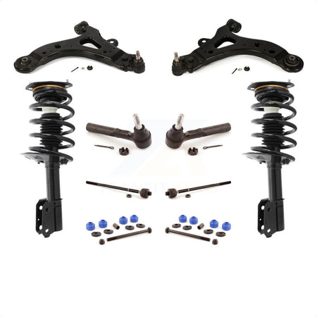 Front Control Arms Assembly And Complete Shock Tie Rods Link Sway Bar Suspension Kit (10Pc) For Buick Rendezvous Pontiac Aztek KSS-103952 by Transit Auto