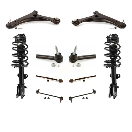 Front Control Arms And Complete Shock Tie Rods Link Sway Bar Kit (10Pc) For 2008-2010 Chrysler Town & Country Dodge Grand Caravan EXCLUDES MODELS WITH NIVOMAT REAR SUSPENSION KSS-103954 by Transit Auto