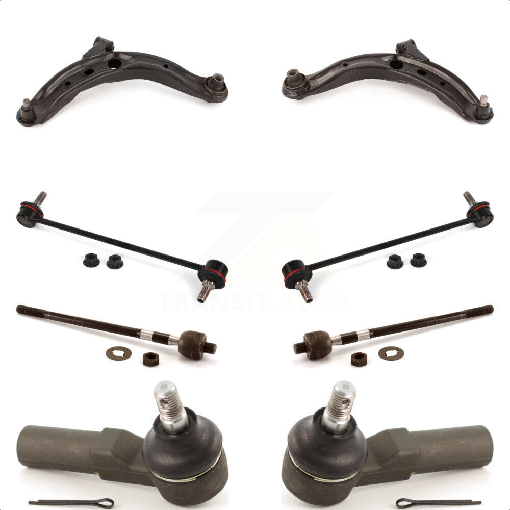 Front Suspension Control Arm And Ball Joint Assembly Steering Tie Rod End Stabilizer Bar Link Kit (8Pc) For Mazda MPV KTR-100384 by TOR