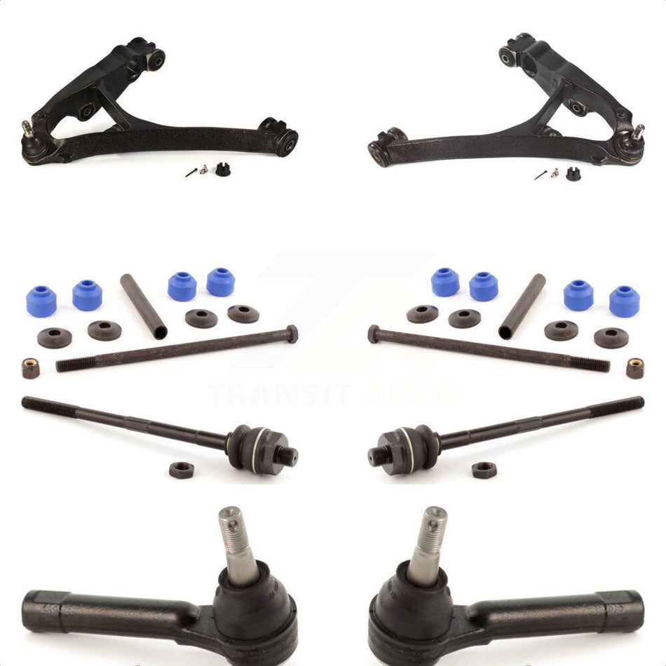 Front Suspension Control Arm And Ball Joint Assembly Tie Rod End Link Kit (8Pc) For Chevrolet Silverado 1500 GMC Tahoe Sierra Suburban Yukon Avalanche XL Cadillac Classic Escalade ESV EXT KTR-100391 by TOR