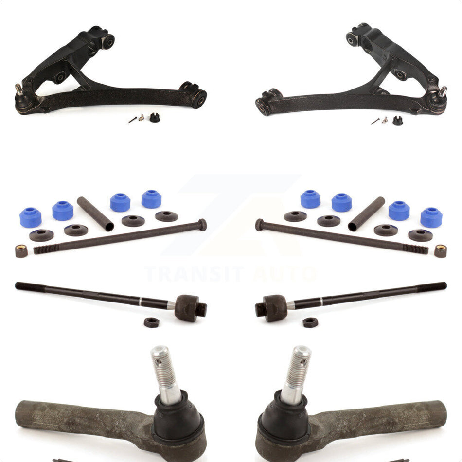 Front Suspension Control Arm And Ball Joint Assembly Steering Tie Rod End Stabilizer Bar Link Kit (8Pc) For Chevrolet Express 1500 2500 GMC Savana AWD KTR-100393 by TOR