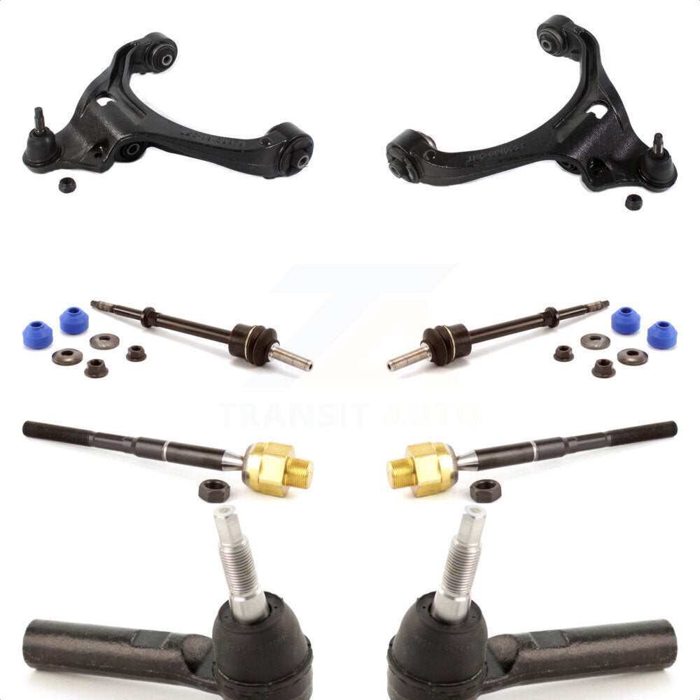 Front Suspension Control Arm And Ball Joint Assembly Steering Tie Rod End Stabilizer Bar Link Kit (8Pc) For Dakota Dodge Mitsubishi Raider Ram KTR-100395 by TOR