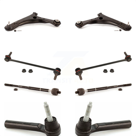 Front Suspension Control Arm And Ball Joint Assembly Steering Tie Rod End Stabilizer Bar Link Kit (8Pc) For Dodge Grand Caravan Chrysler Town & Country Ram C/V KTR-100424 by TOR