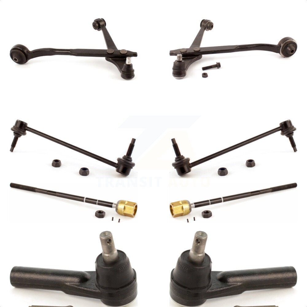 Front Suspension Control Arm And Ball Joint Assembly Steering Tie Rod End Stabilizer Bar Link Kit (8Pc) For 1999-2003 Ford Windstar KTR-100429 by TOR