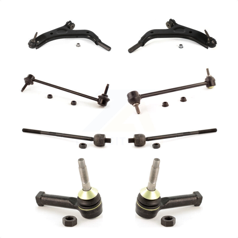 Front Suspension Control Arm And Ball Joint Assembly Steering Tie Rod End Stabilizer Bar Link Kit (8Pc) For 2008-2009 Ford Taurus X Mercury Sable KTR-100457 by TOR