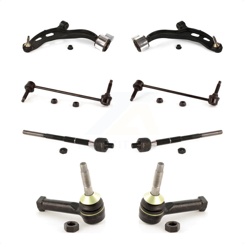 Front Suspension Control Arm And Ball Joint Assembly Steering Tie Rod End Stabilizer Bar Link Kit (8Pc) For Lincoln MKT KTR-100476 by TOR