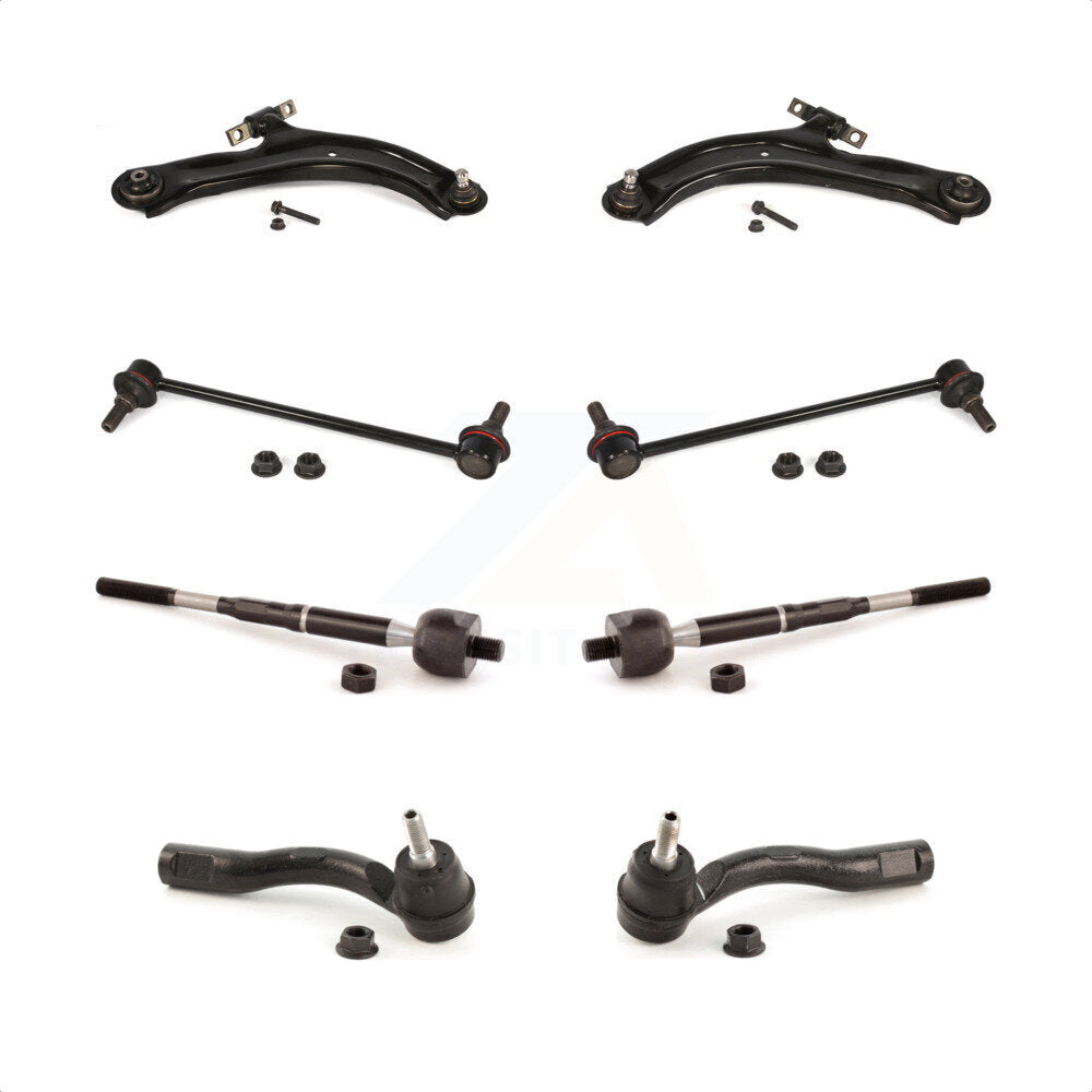 Front Suspension Control Arm And Ball Joint Assembly Steering Tie Rod End Stabilizer Bar Link Kit (8Pc) For 2007-2012 Nissan Sentra KTR-100546 by TOR