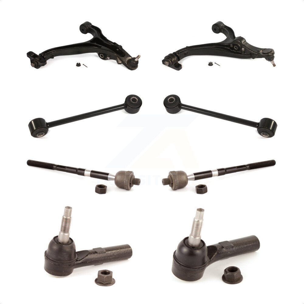 Front Suspension Control Arm And Ball Joint Assembly Steering Tie Rod End Stabilizer Bar Link Kit (8Pc) For Jeep Grand Cherokee Commander KTR-100565 by TOR