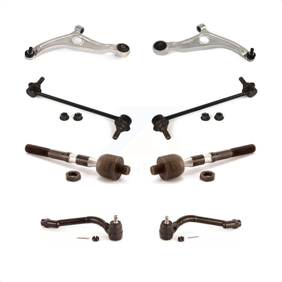 Front Suspension Control Arm And Ball Joint Assembly Steering Tie Rod End Stabilizer Bar Link Kit (8Pc) For Kia Optima Hyundai Azera KTR-100576 by TOR