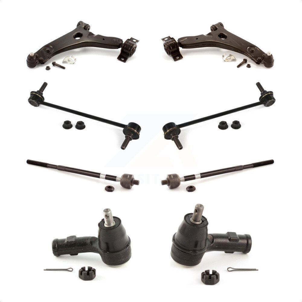 Front Suspension Control Arm And Ball Joint Assembly Steering Tie Rod End Stabilizer Bar Link Kit (8Pc) For 2008 Ford Focus KTR-100586 by TOR