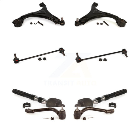 Front Suspension Control Arm And Ball Joint Assembly Steering Tie Rod End Stabilizer Bar Link Kit (8Pc) For 2014 Hyundai Sonata GLS 12.64" Center To Length KTR-100607 by TOR