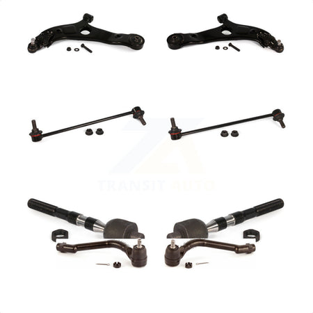 Front Suspension Control Arm And Ball Joint Assembly Steering Tie Rod End Stabilizer Bar Link Kit (8Pc) For 2014 Hyundai Sonata SE 12.64" Center To Length KTR-100610 by TOR