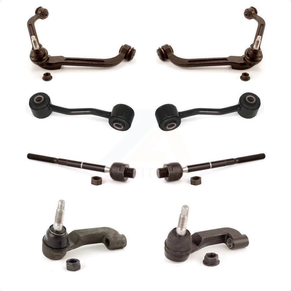 Front Suspension Control Arm And Ball Joint Assembly Steering Tie Rod End Stabilizer Bar Link Kit (8Pc) For 2002-2005 Jeep Liberty KTR-100650 by TOR