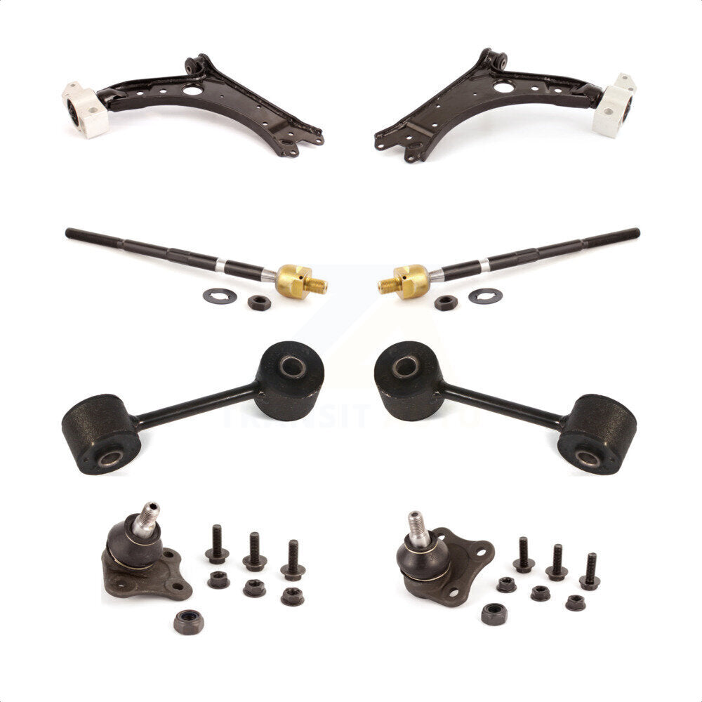 Front Suspension Control Arm Steering Tie Rod End Stabilizer Bar Link Ball Joint Kit (8Pc) For 2005 Volkswagen Jetta A5 body code 7th And 8th Digit Of VIN Is "9M" Or "1J" KTR-101102 by TOR