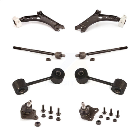 Front Suspension Control Arm Tie Rod End Link Ball Joint Kit (8Pc) For 2006 Volkswagen Jetta 2.0T/Value Edition/2.5/Europa/Trendline/475 Aniversario/Soccer 1/Soccer 2/Winter 1/Winter 2/TDI KTR-101104 by TOR