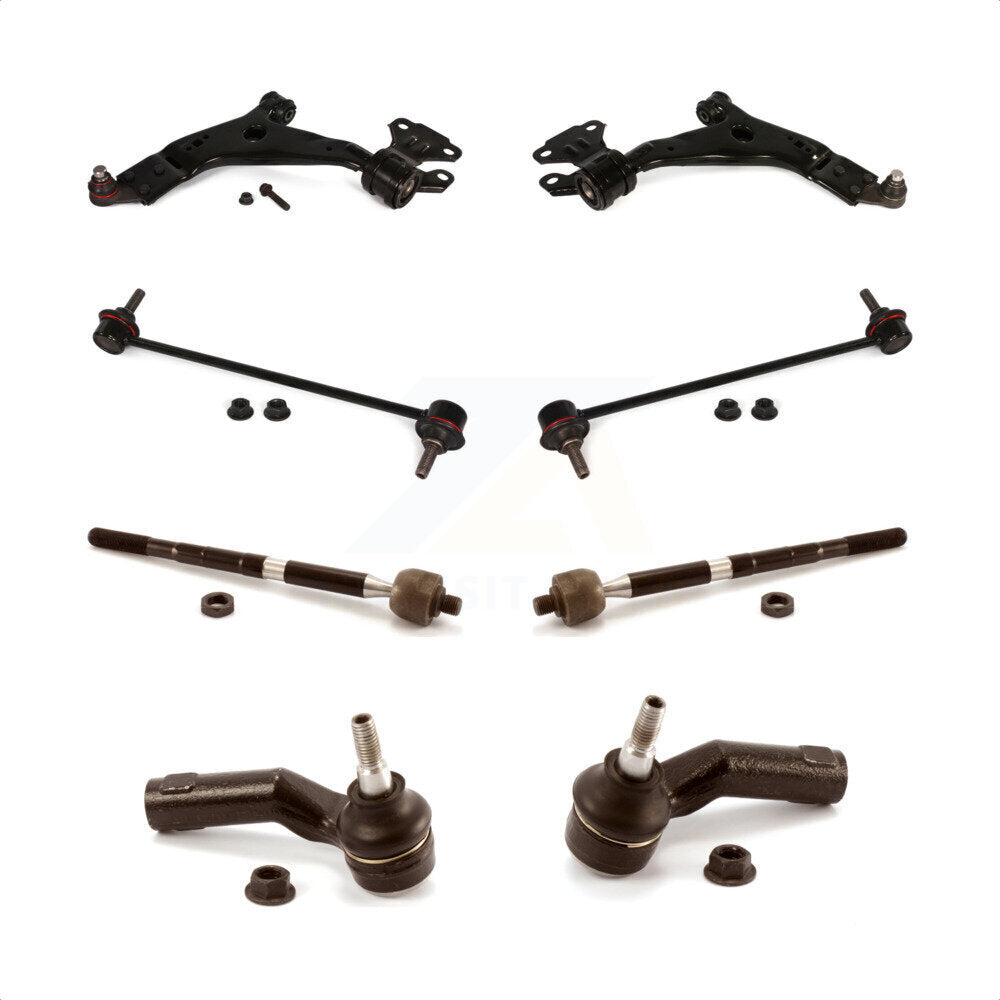 Front Suspension Control Arm And Ball Joint Assembly Steering Tie Rod End Stabilizer Bar Link Kit (8Pc) For Ford Escape KTR-101605 by TOR