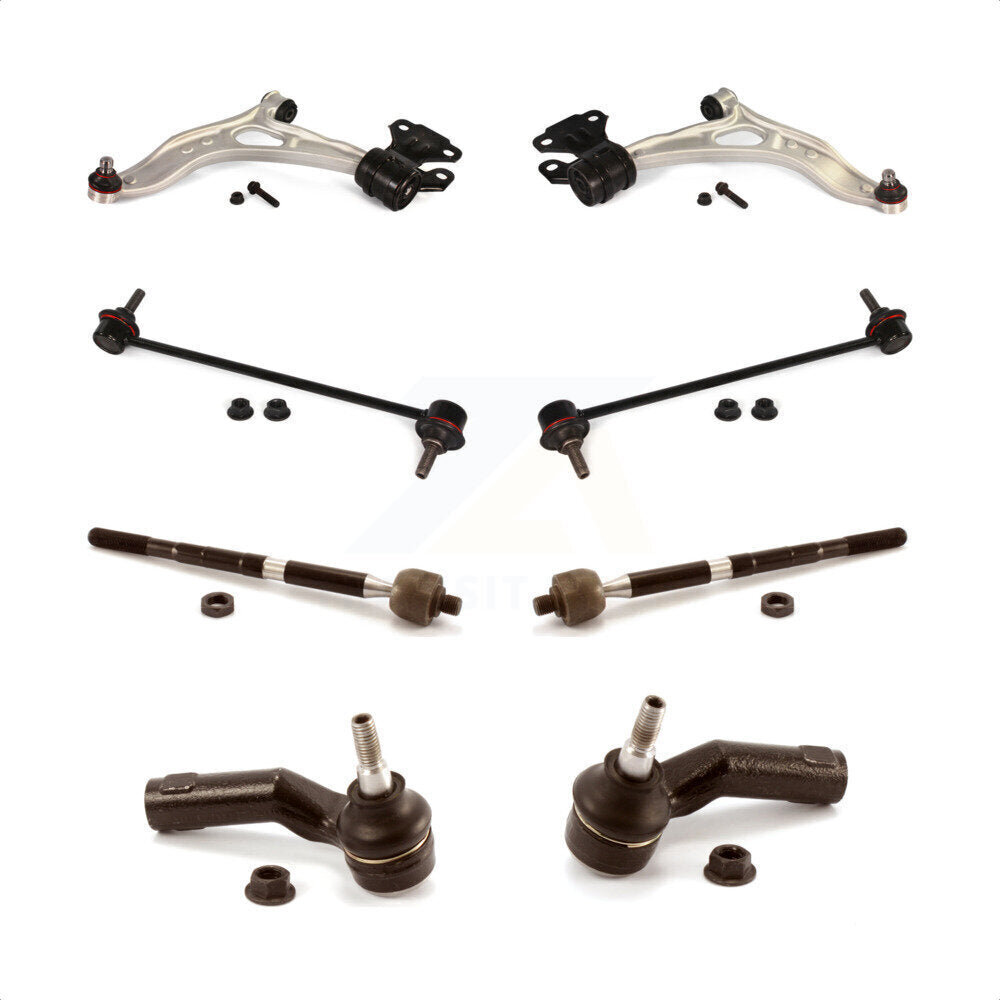 Front Suspension Control Arm And Ball Joint Assembly Steering Tie Rod End Stabilizer Bar Link Kit (8Pc) For Ford Focus C-Max KTR-101607 by TOR