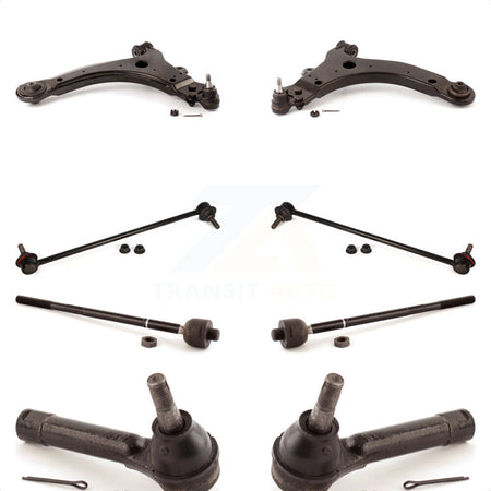 Front Suspension Control Arm And Ball Joint Assembly Steering Tie Rod End Stabilizer Bar Link Kit (8Pc) For 2005 Pontiac Montana Base with FWD KTR-101612 by TOR