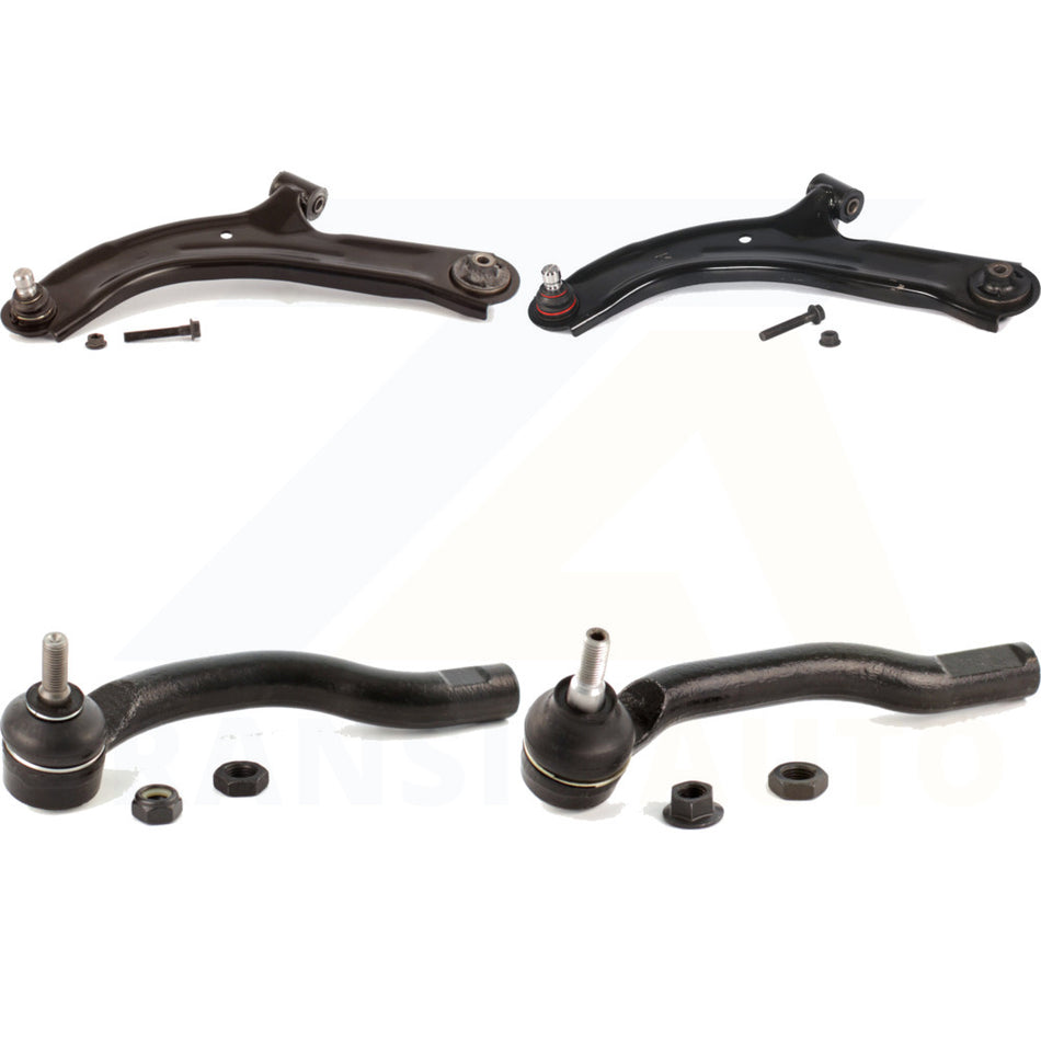 Front Suspension Control Arm Assembly And Tie Rod End Kit For Nissan Versa Cube KTR-102650 by TOR