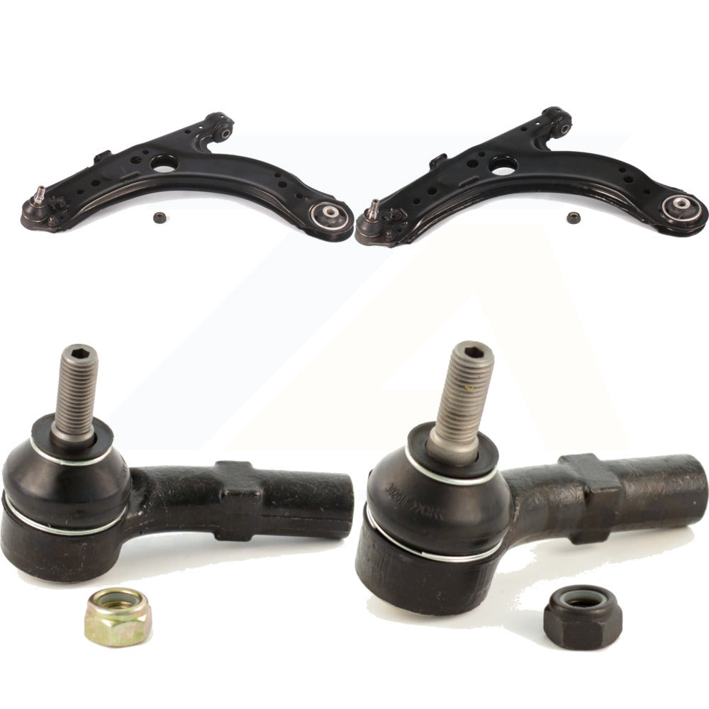 Front Suspension Control Arm Assembly And Tie Rod End Kit For 2005 Volkswagen Jetta A4 body code 7th 8th Digit Of VIN Is "1K" KTR-102661 by TOR