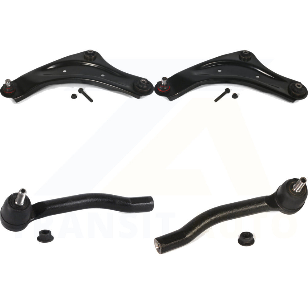 Front Suspension Control Arm Assembly And Tie Rod End Kit For 2011-2013 Nissan LEAF KTR-102663 by TOR