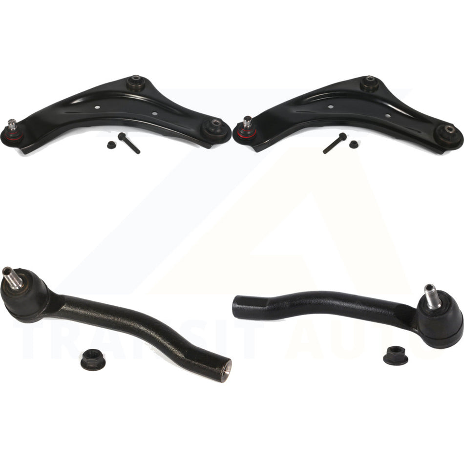 Front Suspension Control Arm Assembly And Tie Rod End Kit For Nissan Juke Leaf LEAF KTR-102664 by TOR